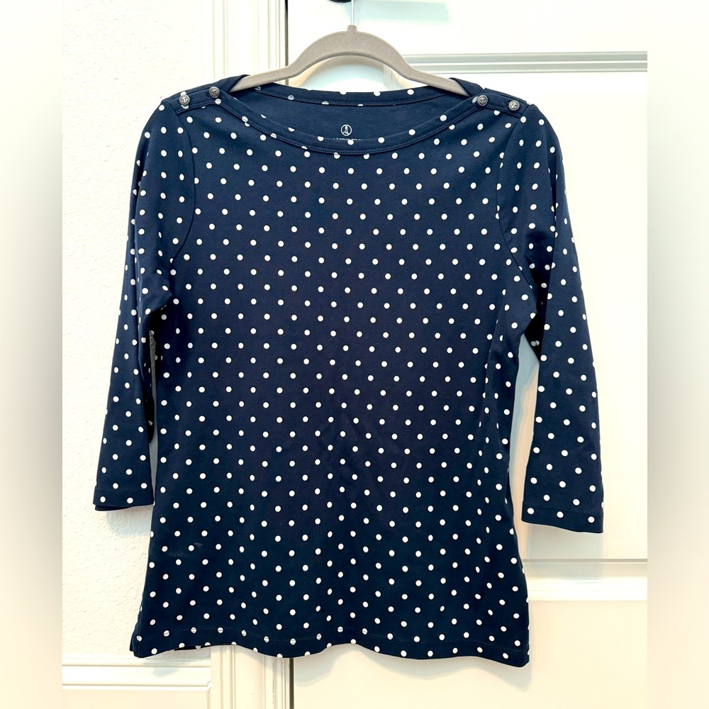 Lands End Polka Dot Top
